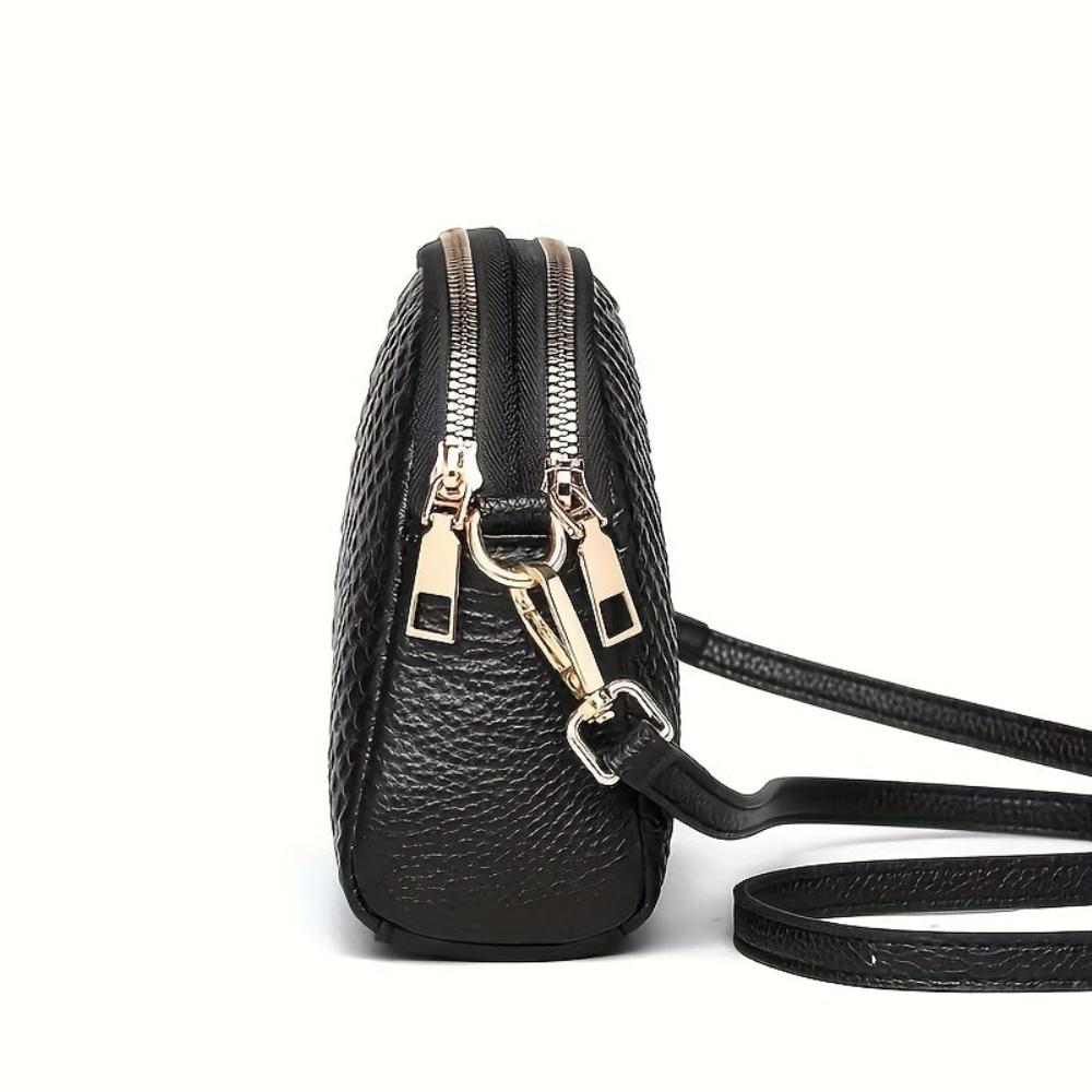 Léonie | Belle mini sac à bandoulière en simili cuir avec motif crocodile