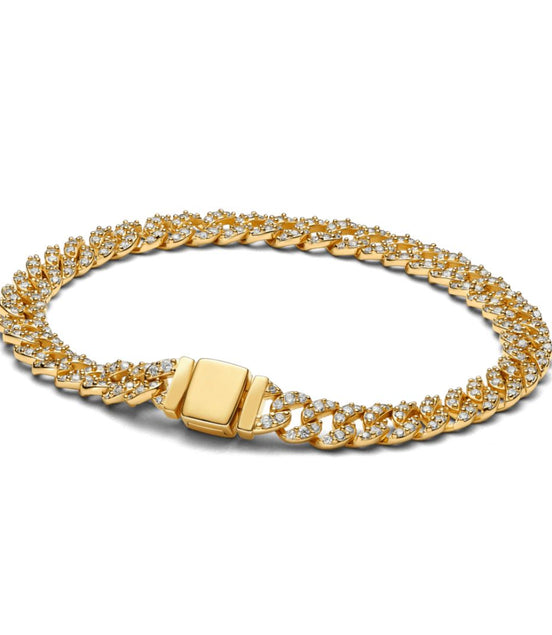 Léonie | Bracelet en moissanite cubique en or