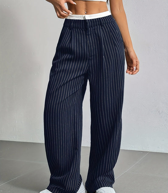 MADELEINE | PANTALON LARGE RAYÉ