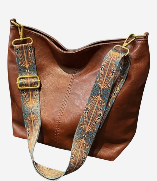 Léonie | Sac à bandoulière rétro avec bandoulière à motif