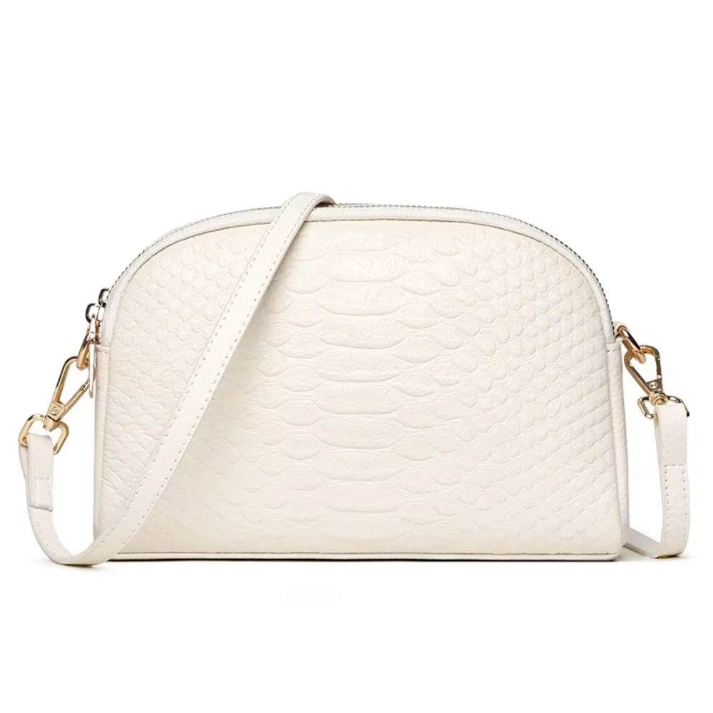 Léonie | Belle mini sac à bandoulière en simili cuir avec motif crocodile