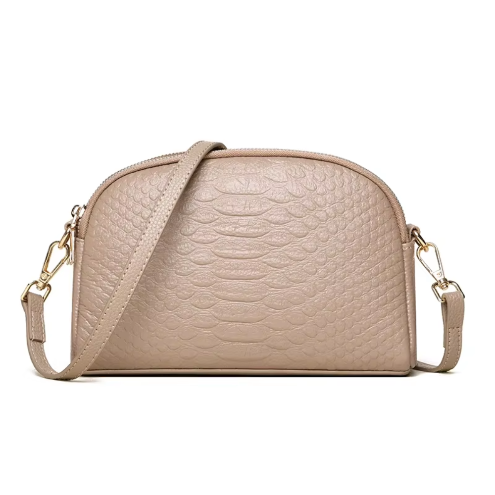 Léonie | Belle mini sac à bandoulière en simili cuir avec motif crocodile