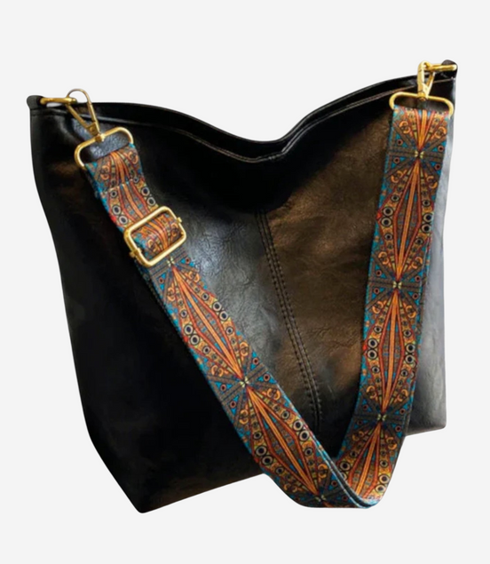Léonie | Sac à bandoulière rétro avec bandoulière à motif