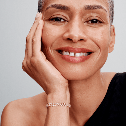 Léonie | Bracelet en moissanite cubique en or