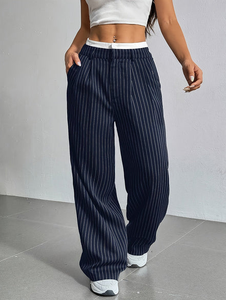 MADELEINE | PANTALON LARGE RAYÉ