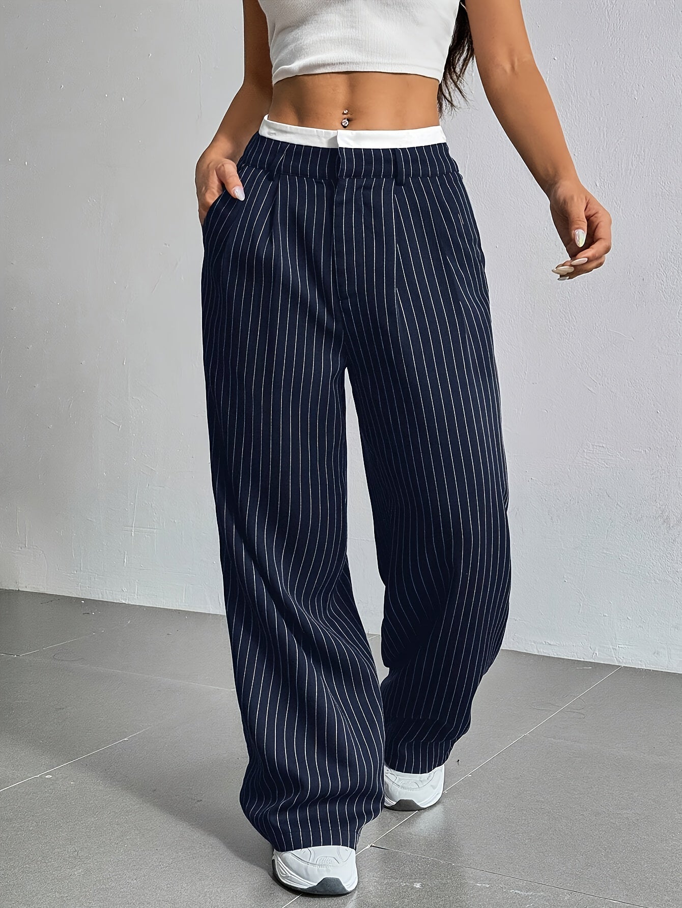 MADELEINE | PANTALON LARGE RAYÉ