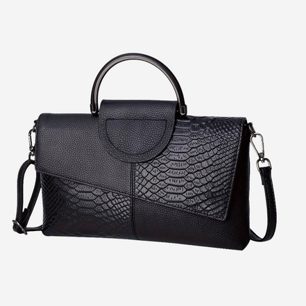 Léonie | Sac à main avec motif crocodile opulent