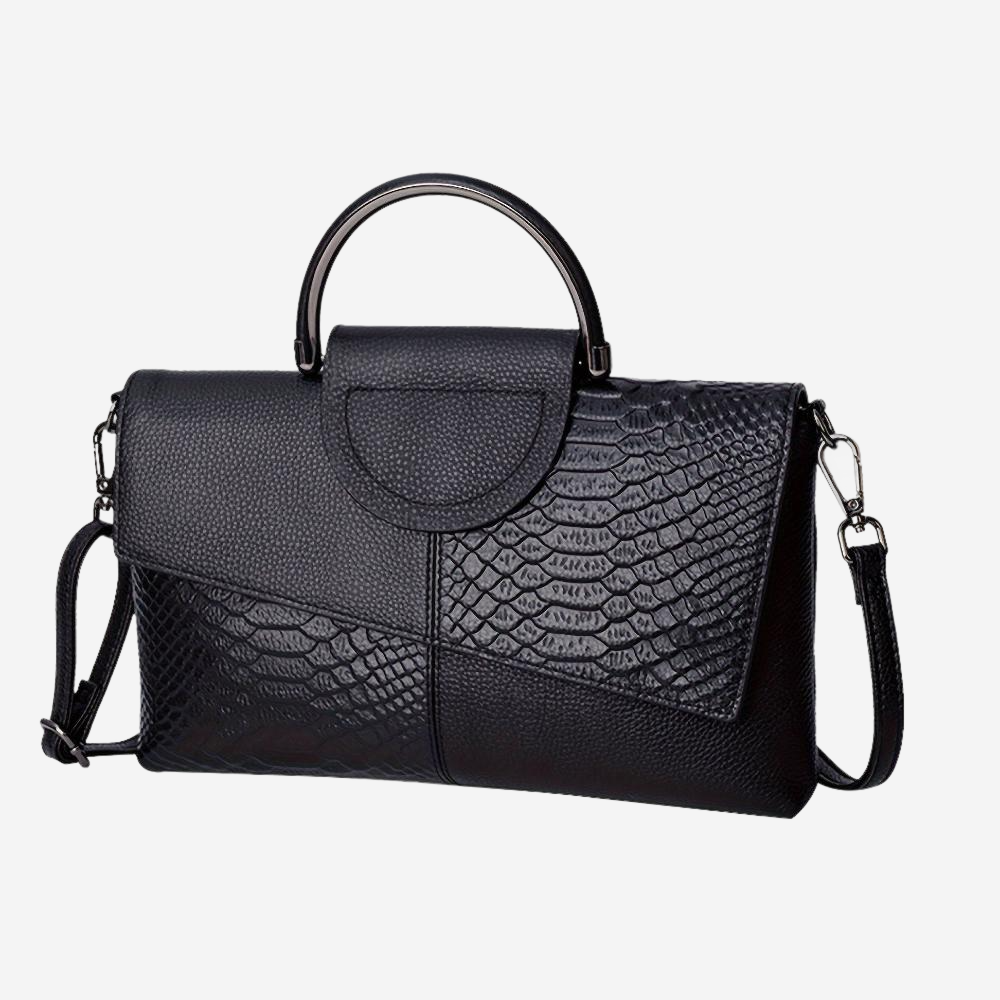 Léonie | Sac à main avec motif crocodile opulent