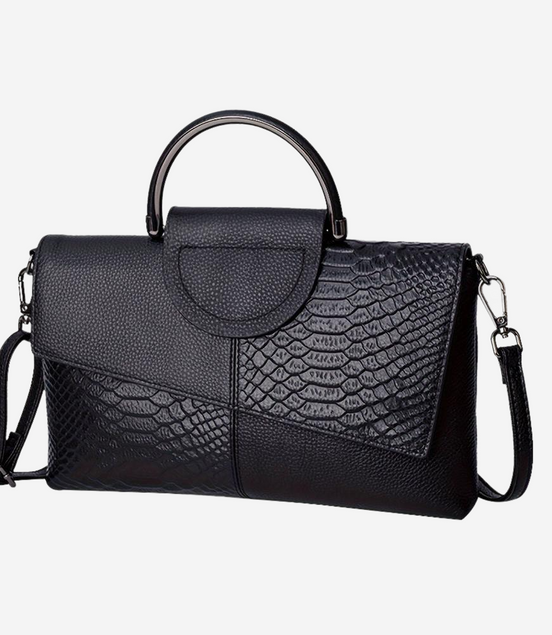 Léonie | Sac à main avec motif crocodile opulent