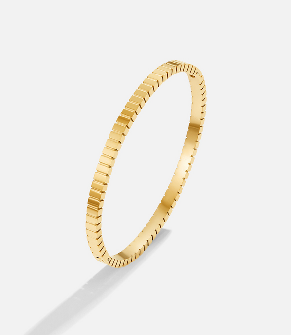 Léonie | Bracelet en Acier Doré avec Texture