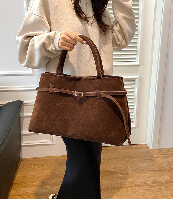 Léonie | Sac à main en suédine