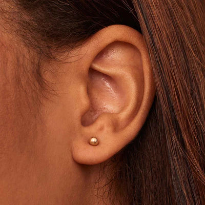 Léonie | Boucle d'oreille colorée en or