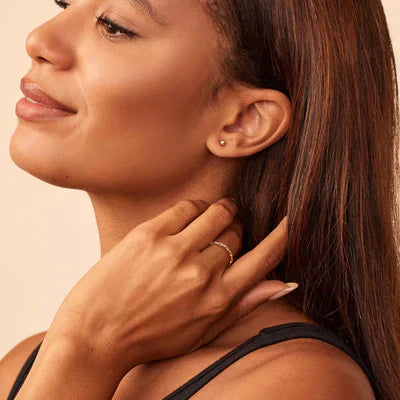 Léonie | Boucle d'oreille colorée en or