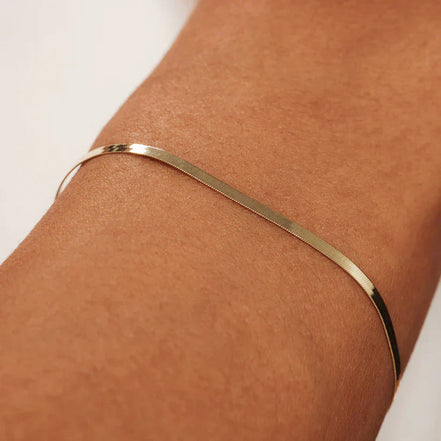 Léonie | Bracelet serpent soleil en or