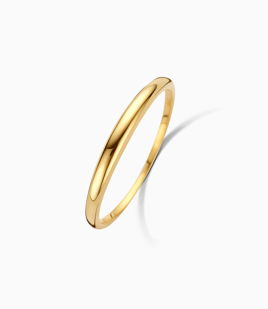 Léonie | Anneau en dôme mince en or