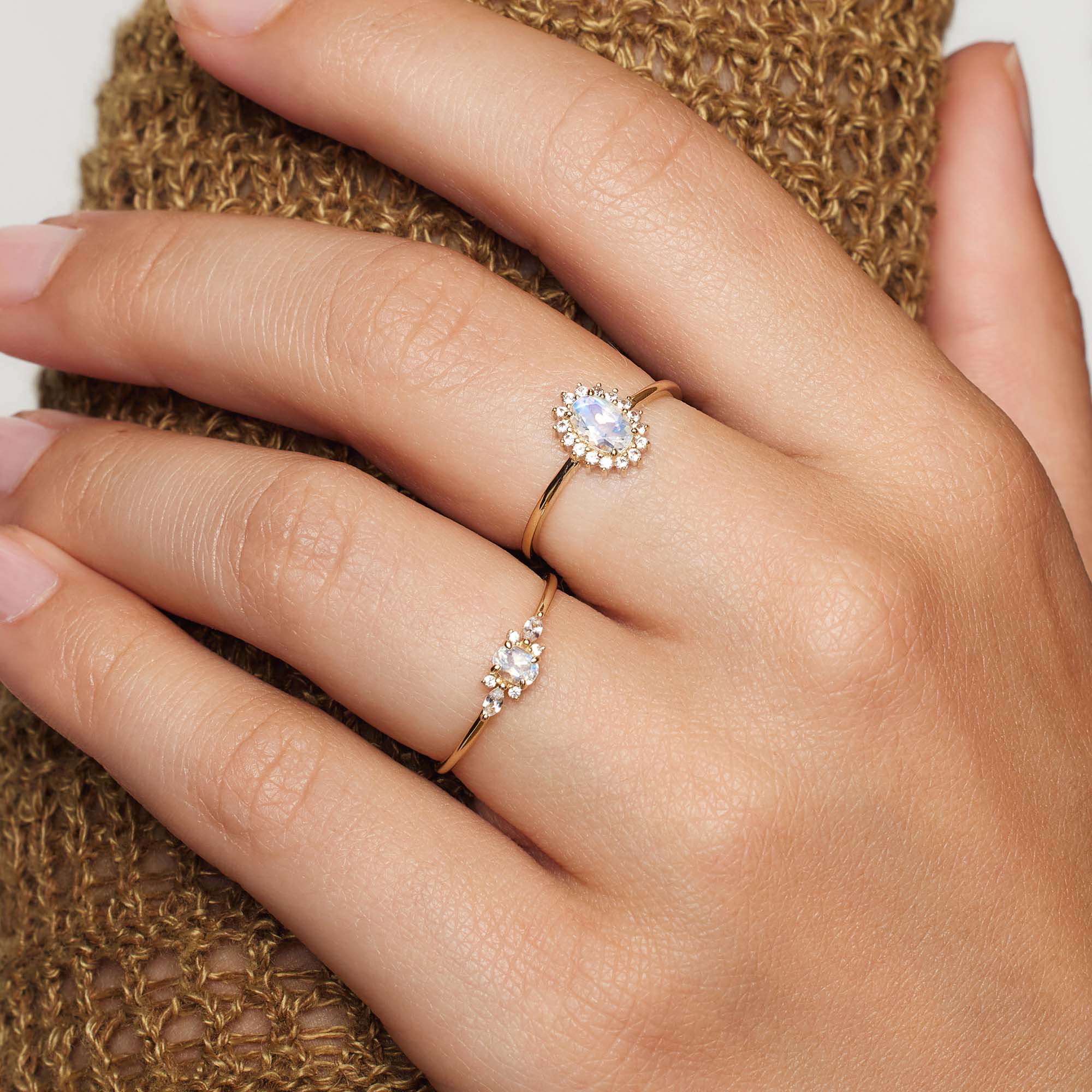 Léonie | Bague Muse en or Månsten