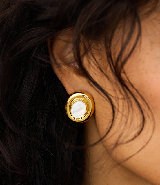 Léonie | Boucles d'oreilles Giselle en or