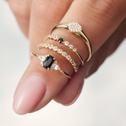 Léonie | Diamant bleu saphir en or