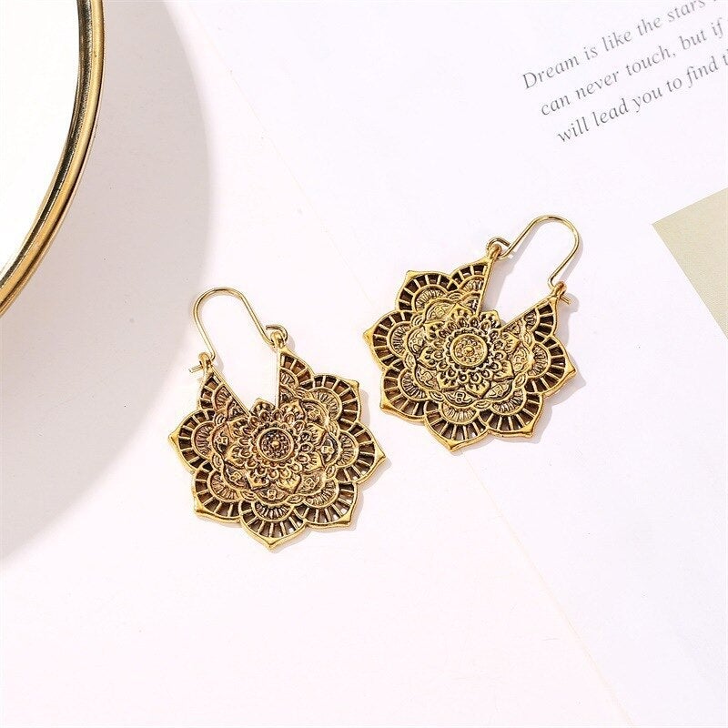 Léonie | Boucles d'oreilles Mandala Lotus