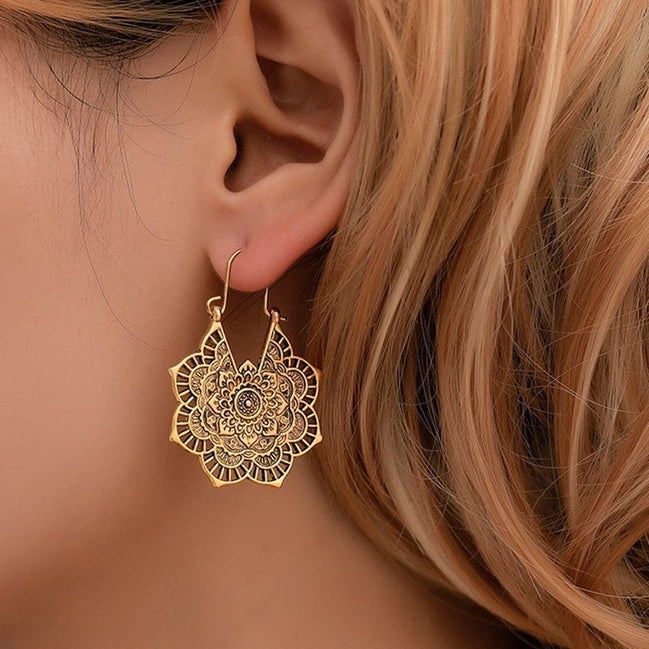 Léonie | Boucles d'oreilles Mandala Lotus
