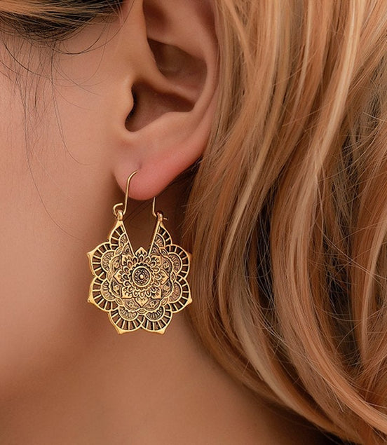 Léonie | Boucles d'oreilles Mandala Lotus