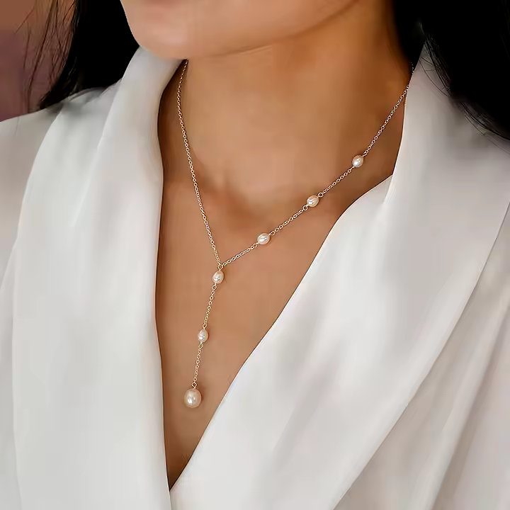 Léonie | Collier en perles suspendu