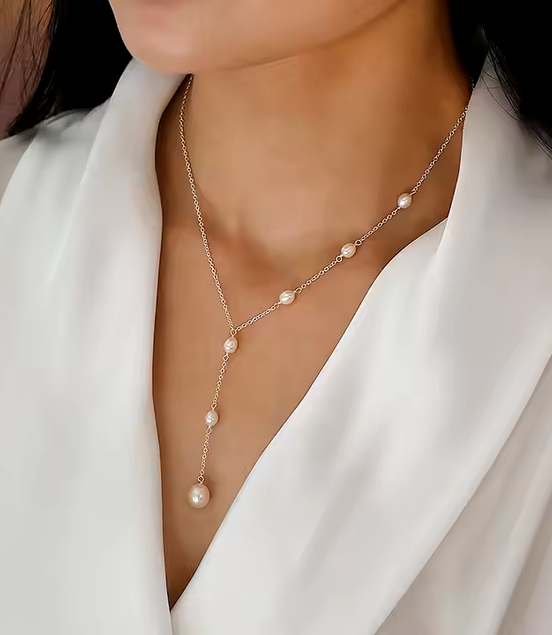 Léonie | Collier en perles suspendu