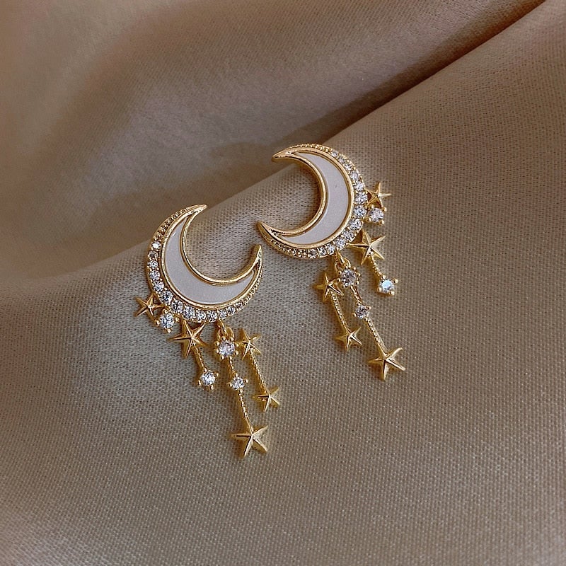 Léonie | Boucles d'oreilles Lune de Luxe