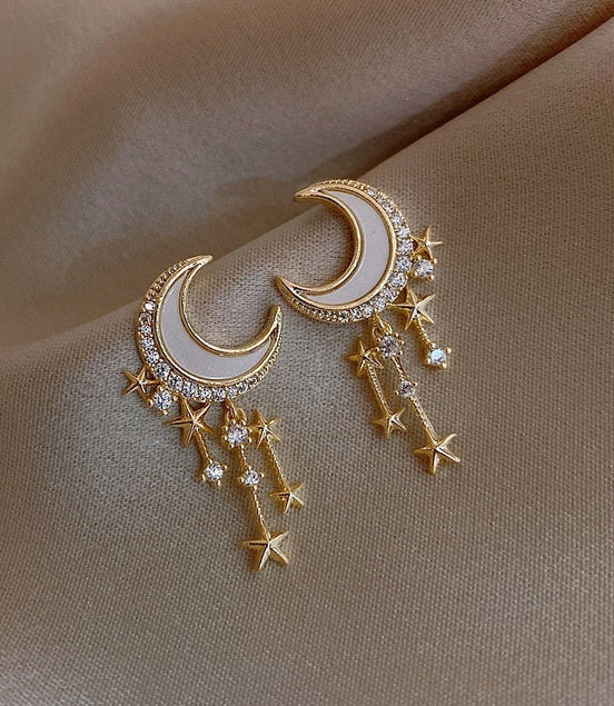 Léonie | Boucles d'oreilles Lune de Luxe