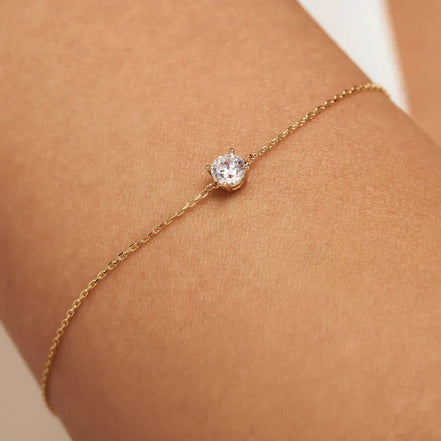 Léonie | Bracelet en Moissanite Cléa en or