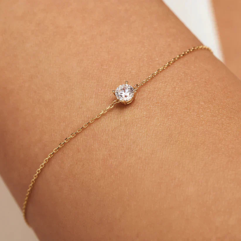 Léonie | Bracelet en Moissanite Cléa en or