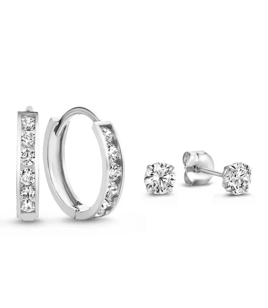 Léonie | Ensemble de boucles d'oreilles Dara Brillane en or