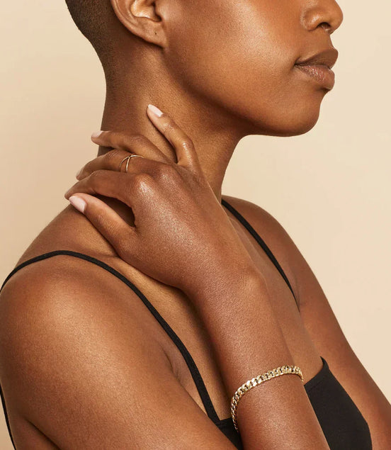 Léonie | Bracelet en or à bras cubain