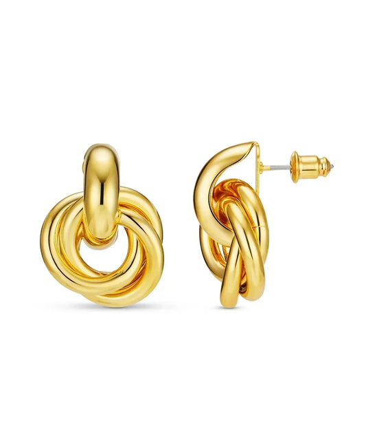 Léonie | Boucles d'oreilles entrelacées en or