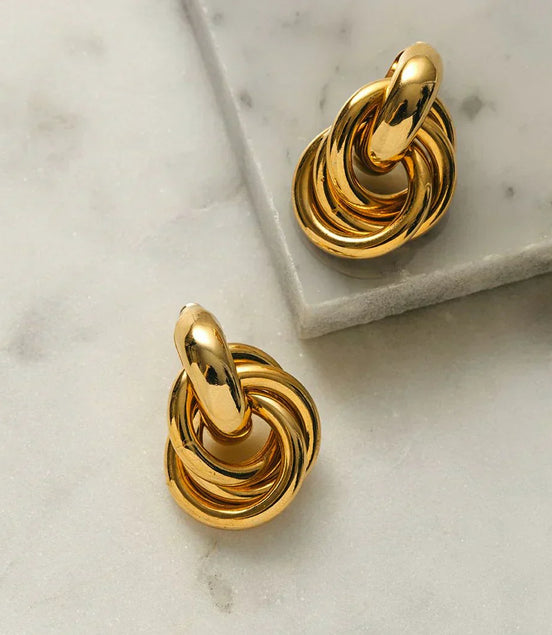 Léonie | Boucles d'oreilles entrelacées en or