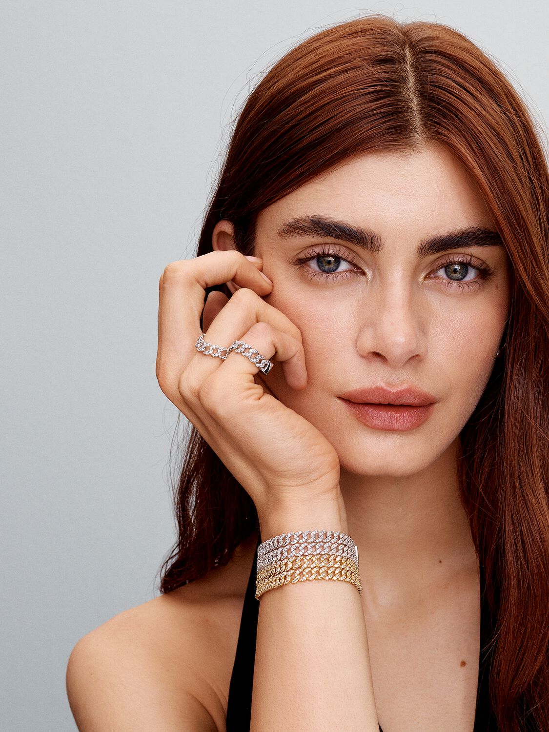 Léonie | Bracelet en moissanite cubique en or