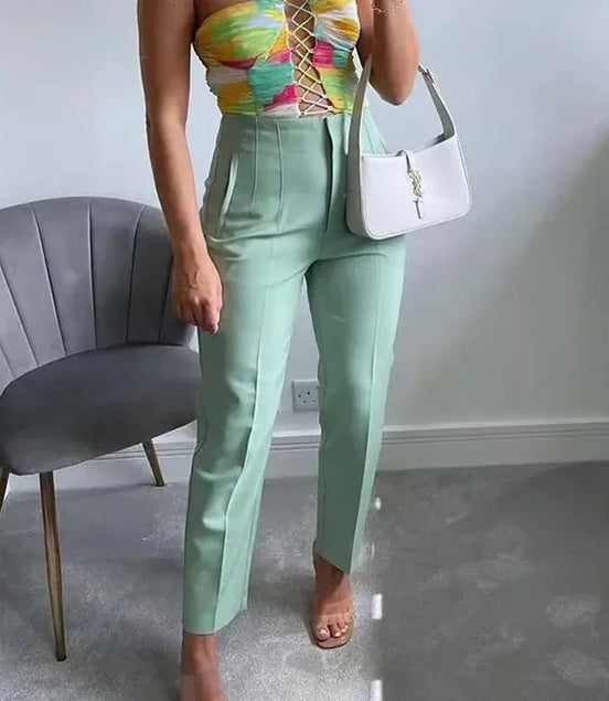 AYU | PANTALON FORMELLE TAILLE HAUTE AVEC COUPE AJUSTÉE