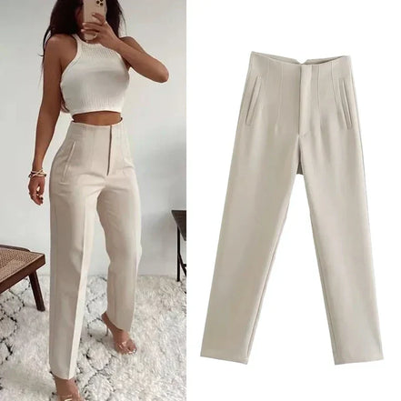 AYU | PANTALON FORMELLE TAILLE HAUTE AVEC COUPE AJUSTÉE