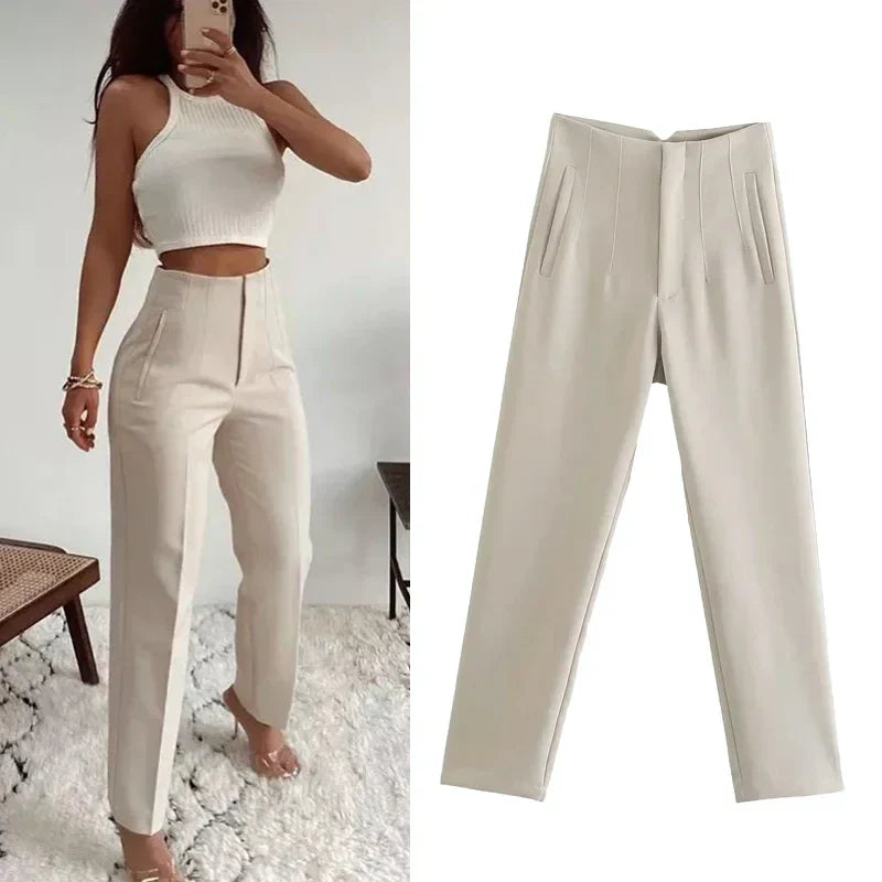 AYU | PANTALON FORMELLE TAILLE HAUTE AVEC COUPE AJUSTÉE
