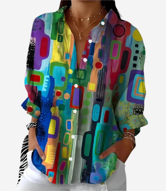 Léonie | Chemisier coloré à motifs