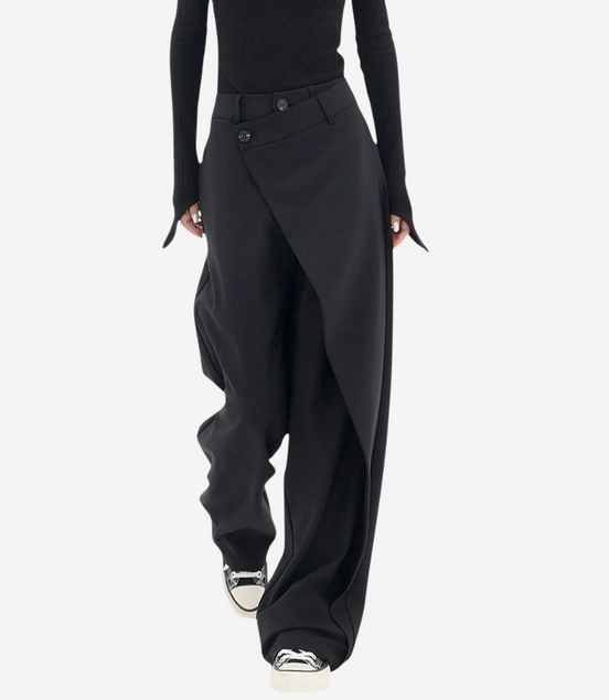 Léonie | Pantalons larges irréguliers pour femmes – Pantalons tendance, coupe décontractée