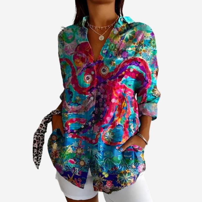 Léonie | Chemisier coloré à motifs