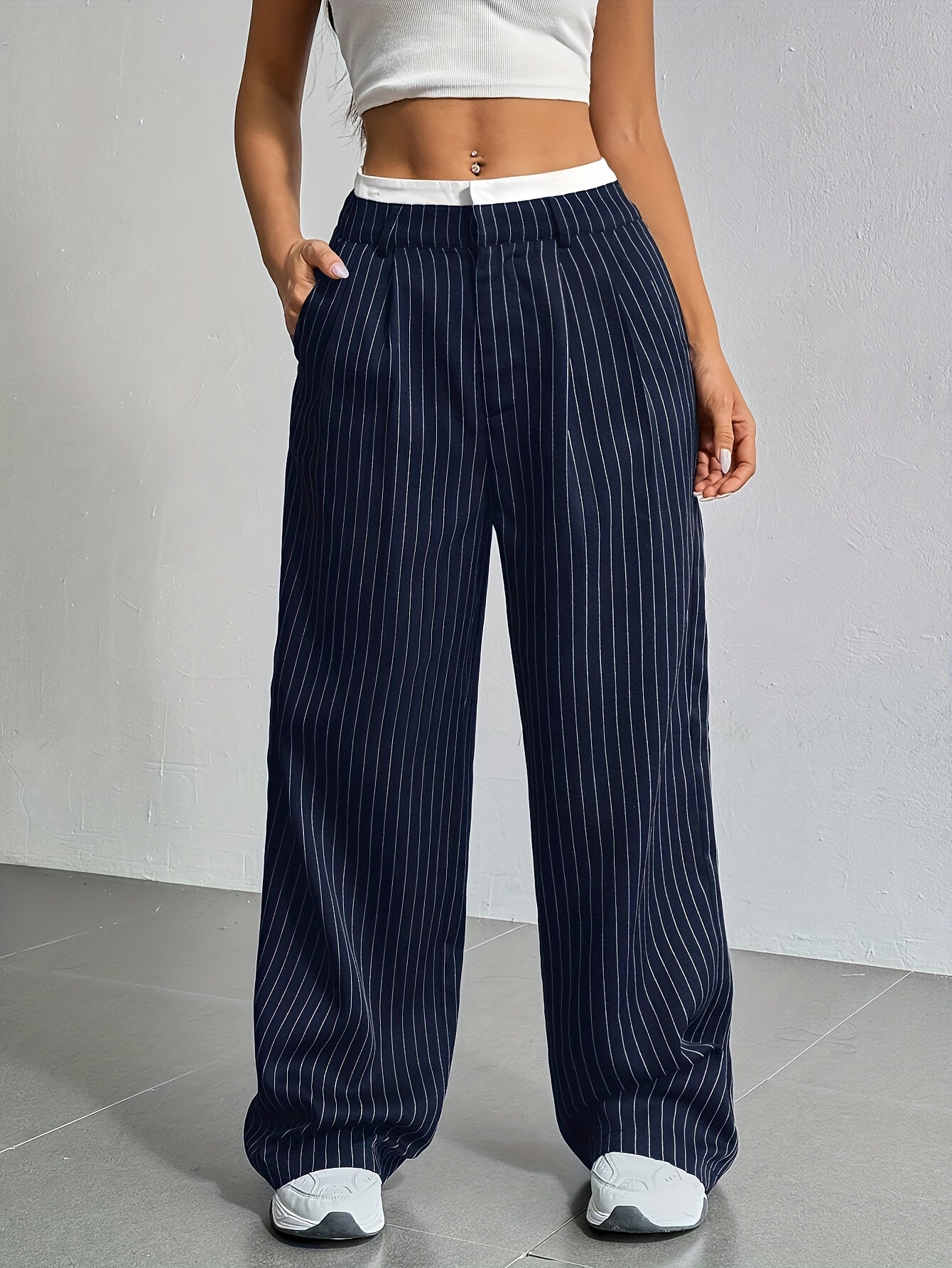 MADELEINE | PANTALON LARGE RAYÉ
