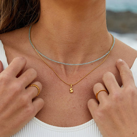 Léonie | Collier avec lettres en bulles chic