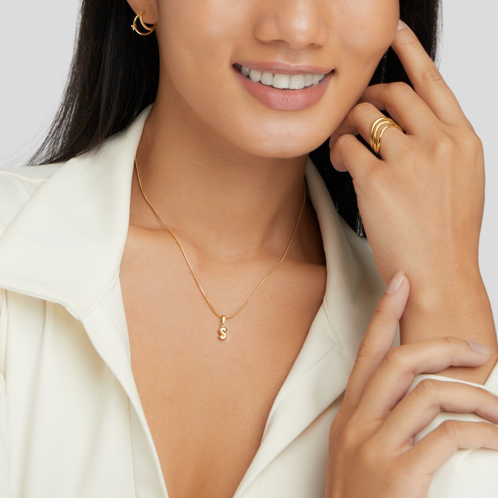 Léonie | Collier avec lettres en bulles chic