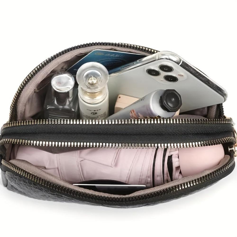 Léonie | Belle mini sac à bandoulière en simili cuir avec motif crocodile