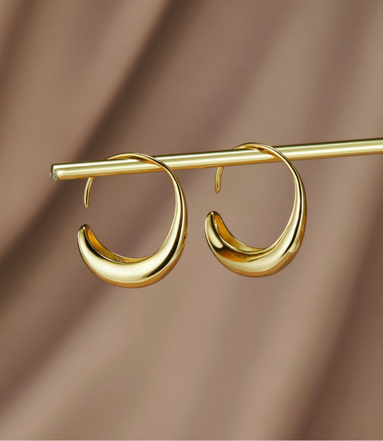 Léonie | Boucles d'oreilles créoles pendantes