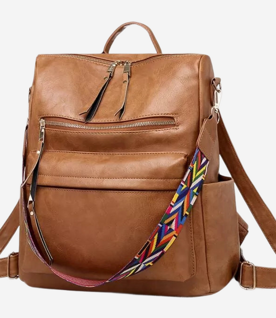 Léonie | Sac à dos en cuir avec grande capacité