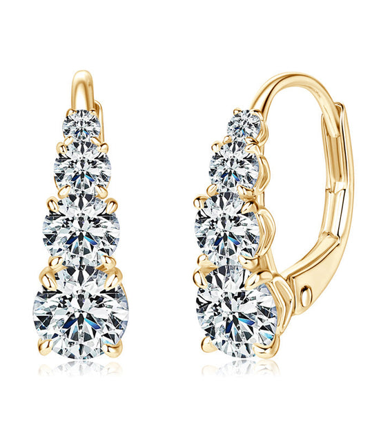 Léonie | Boucles d'oreilles en or Carol fyr-stensörhängen