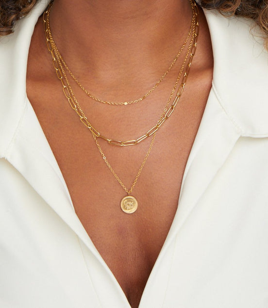 Léonie | Collier de cou avec détails en monnaie